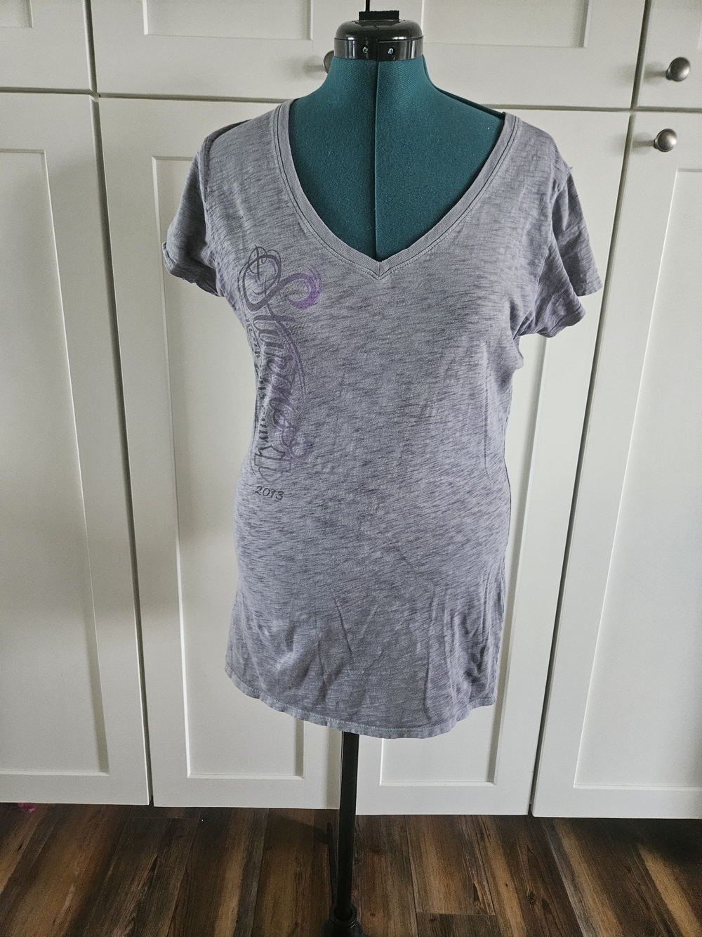 Gray V-Neck Short Sleeve Tee with Sturgis Graphic By Harley Davidson